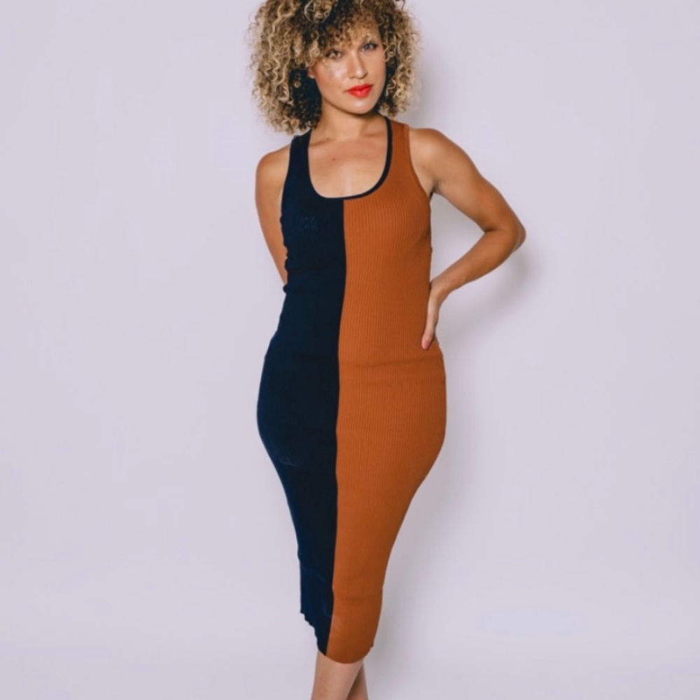 Color Block Midi Dress - Picture 4 of 4
